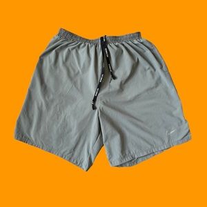 Nike Run Dri-Fit Pro Compression Brief Lined Running Shorts Gray Active Men Sz M
